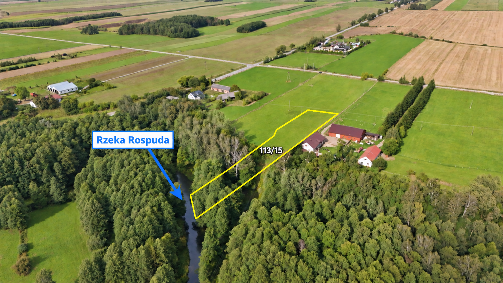 Działka budowlana z lasem i linią brzegową Rospudy. – zdjęcie 3
